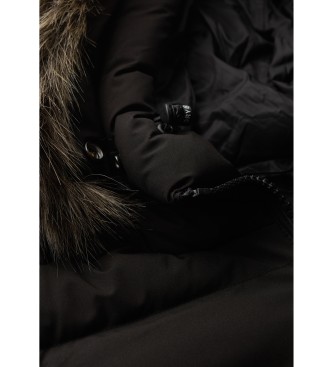Superdry Mantello nero lungo Fuji