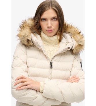 Superdry Fuji bež dolg plašč