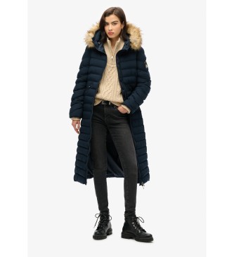 Superdry Cappotto lungo blu navy Fuji