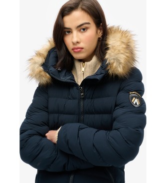 Superdry Cappotto lungo blu navy Fuji