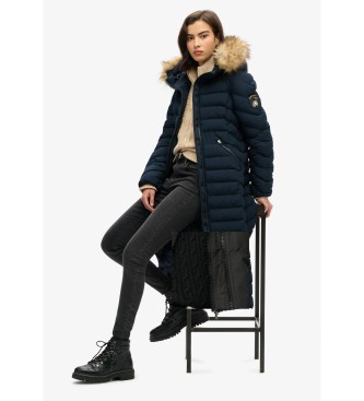 Superdry Cappotto lungo blu navy Fuji