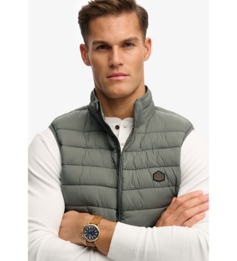 Superdry Colete acolchoado Fuji Lite cinzento