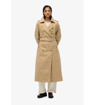 Superdry Klassischer beiger Trenchcoat