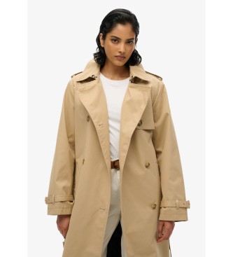 Superdry Klassischer beiger Trenchcoat