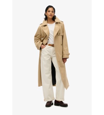 Superdry Klassischer beiger Trenchcoat