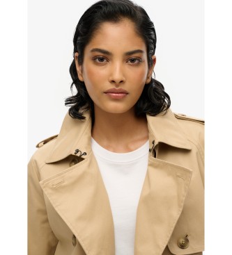 Superdry Klassischer beiger Trenchcoat