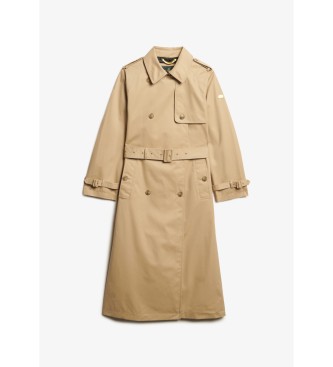 Superdry Klassischer beiger Trenchcoat