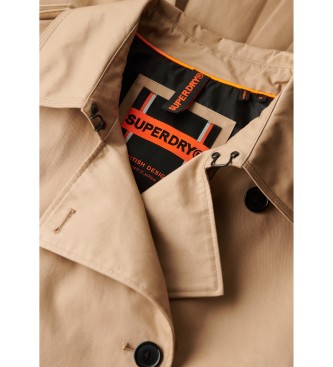 Superdry Klassischer beiger Trenchcoat