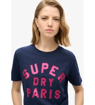 Superdry Maglietta blu glitterata