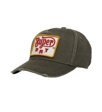 Superdry Grafische Trucker cap, zwart, gedragen