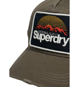 Superdry Graficzna czapka z daszkiem zielona
