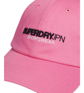 Superdry Sportowa czapka w kolorze różowym