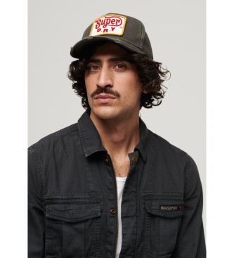 Superdry Cappellino da camionista con grafica nera