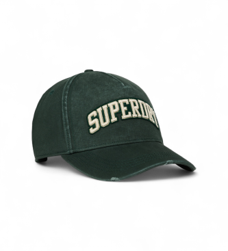 Superdry Czapka Trucker z zielonym logo uniwersytetu