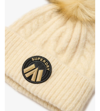 Superdry Cappello lavorato a trecce beige di lusso