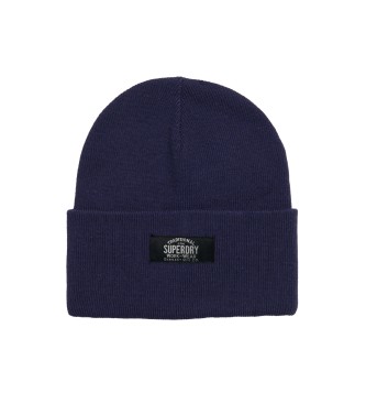 Superdry Classic navy knitted hat