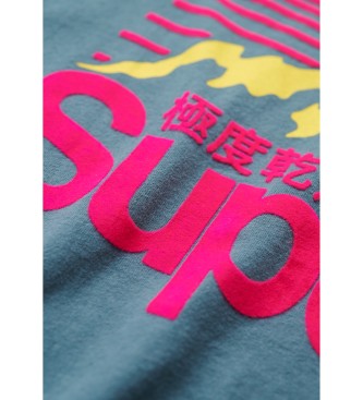 Superdry Tolles Outdoor-T-Shirt blau