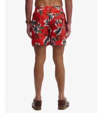 Superdry Hawaii-print 16 rød badedragt