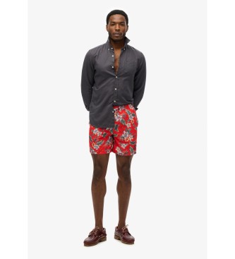 Superdry Kostium kąpielowy Hawaii czerwony
