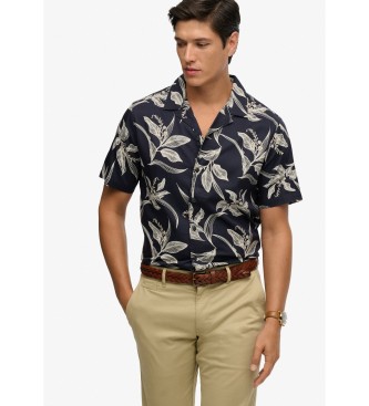 Superdry Hawaiian Shirt navy