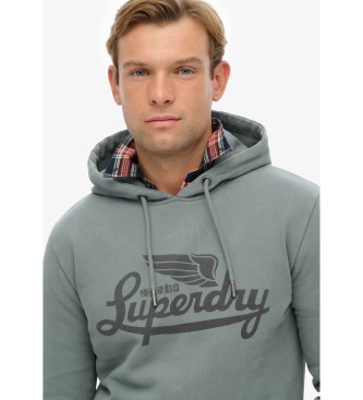 Superdry Sweatshirt da marca Heritage Azul descontrado