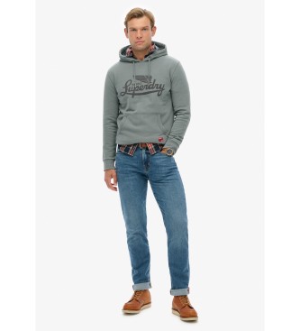 Superdry Sweatshirt da marca Heritage Azul descontrado