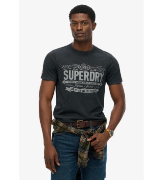 Superdry Heritage Brand T-shirt décontracté noir