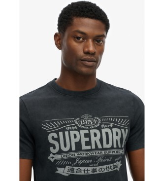 Superdry Heritage Brand T-shirt décontracté noir