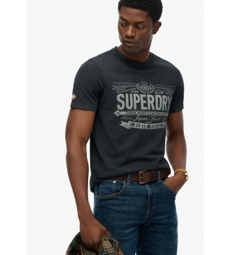Superdry Heritage Brand T-shirt décontracté noir
