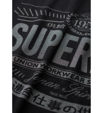 Superdry Heritage Brand T-shirt décontracté noir