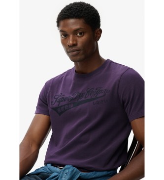 Superdry Heritage Brand Relaxed T-shirt lilac