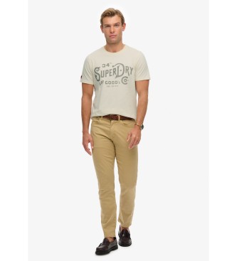 Superdry T-shirt Heritage Brand Relaxed off-white