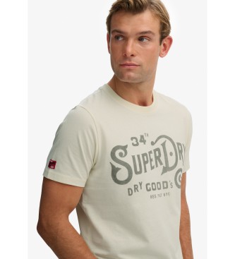 Superdry T-shirt Heritage Brand Relaxed off-white