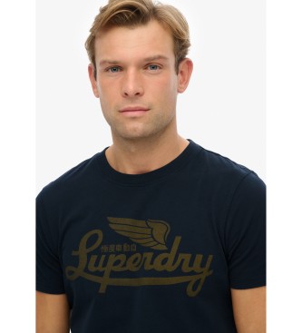 Superdry Heritage Brand Sproščena majica mornarske barve