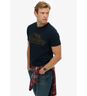 Superdry Heritage Brand Sproščena majica mornarske barve
