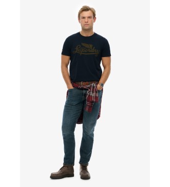 Superdry Heritage Brand Sproščena majica mornarske barve