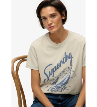 Superdry Camiseta Heritage Hamptons beige