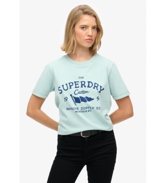 Superdry Camiseta Heritage Hamptons azul
