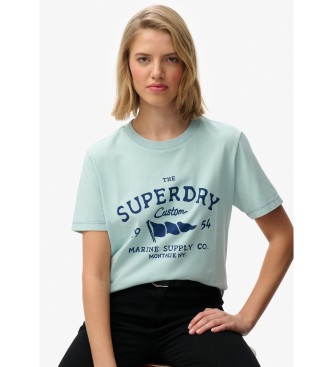 Superdry Camiseta Heritage Hamptons azul