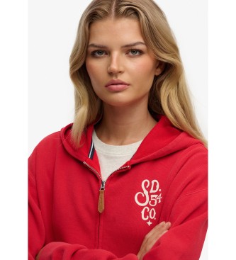 Superdry Heritage Hamptons Ziphood rouge