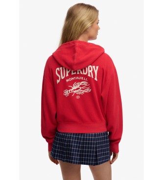 Superdry Heritage Hamptons Ziphood rouge