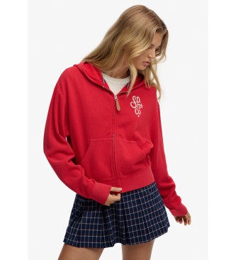 Superdry Heritage Hamptons Ziphood rouge