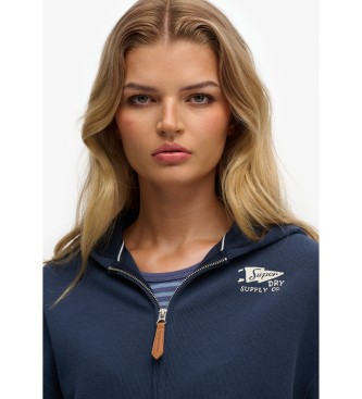 Superdry Heritage Hamptons Ziphood navy sweatshirt