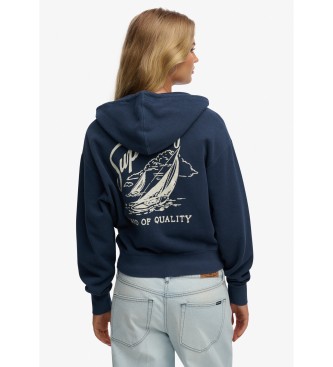 Superdry Heritage Hamptons Ziphood navy sweatshirt