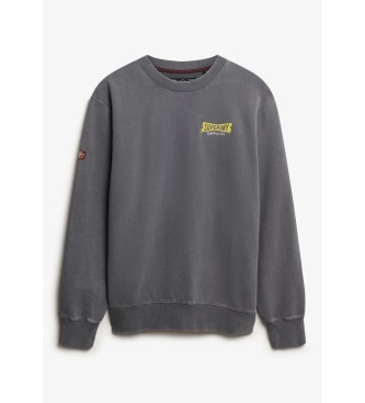 Superdry Heritage Tab Loose Crew Sweatshirt blue grey