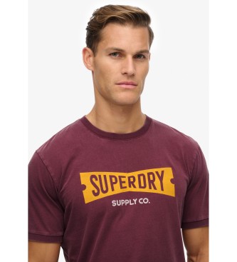 Superdry Heritage Tab Los T-shirt Rood
