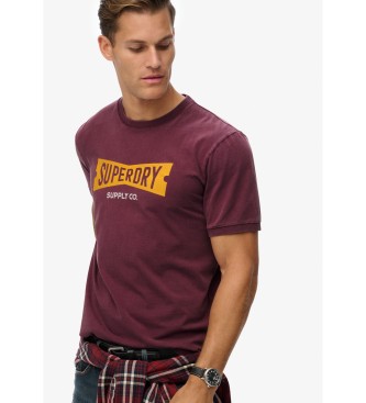 Superdry Heritage Tab Los T-shirt Rood