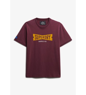 Superdry Heritage Tab Los T-shirt Rood