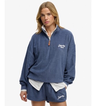 Superdry Sudadera Heritage Terry azul