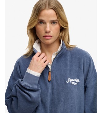 Superdry Sudadera Heritage Terry azul